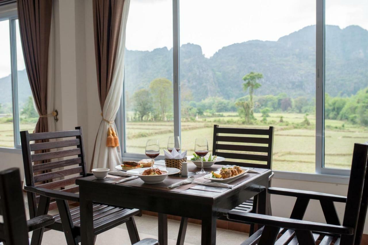 Vang Vieng Savanh Sunset View Resort Ngoại thất bức ảnh